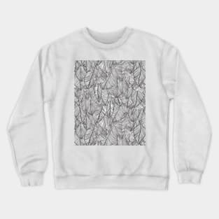 Black Feather Angle Wings Print Crewneck Sweatshirt